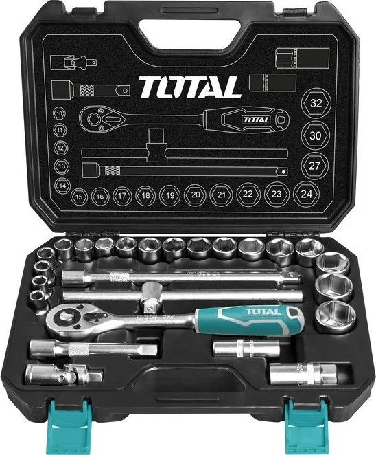 Total-THT121251-25-Pcs-½-inches-socket-set