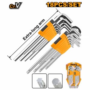 Ingco18 Pcs hex key and torx key set