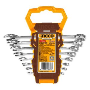 Ingco 8pcs combination spanner set Size:6-19mm
