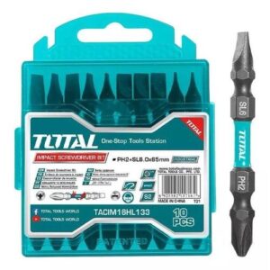 Total Impact Screwdriver bit PH2+SL6.0*1.0 65mm 10pcs/set