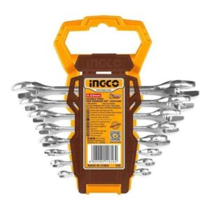 Ingco 8pcs double open end spanner set Size:6-22mm
