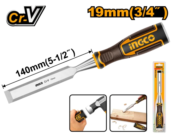 Ingco Wood chisel Width:19mm(3/4") 140mm - Wima Power Tools