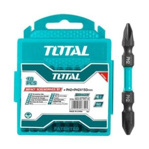 Total Impact Screwdriver bit PH2+PH2  65mm 10pcs/set