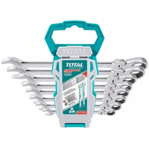 Total 8 Pcs flexible ratchet spanner set