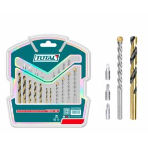 Total 19 Pcs drill bits & screwdriver bits set