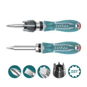 Total 8 Pcs ratchet screwdriver set