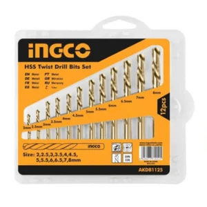 Ingco 12 Pcs HSS twist drill bits set