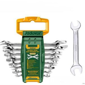 Jadever 8pcs double open end spanner set Size:6-22mm