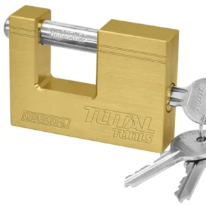 Total Heavy duty brass block padlock Size:80mm