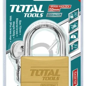 Total Heavy duty brass padlock Size:70mm