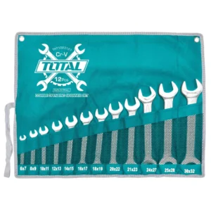 Total THT1023121 12 Pcs double open end spanner set 6-32mm