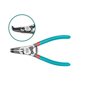 TOTAL 7-inch (180mm) Bent Head Internal circlip plier